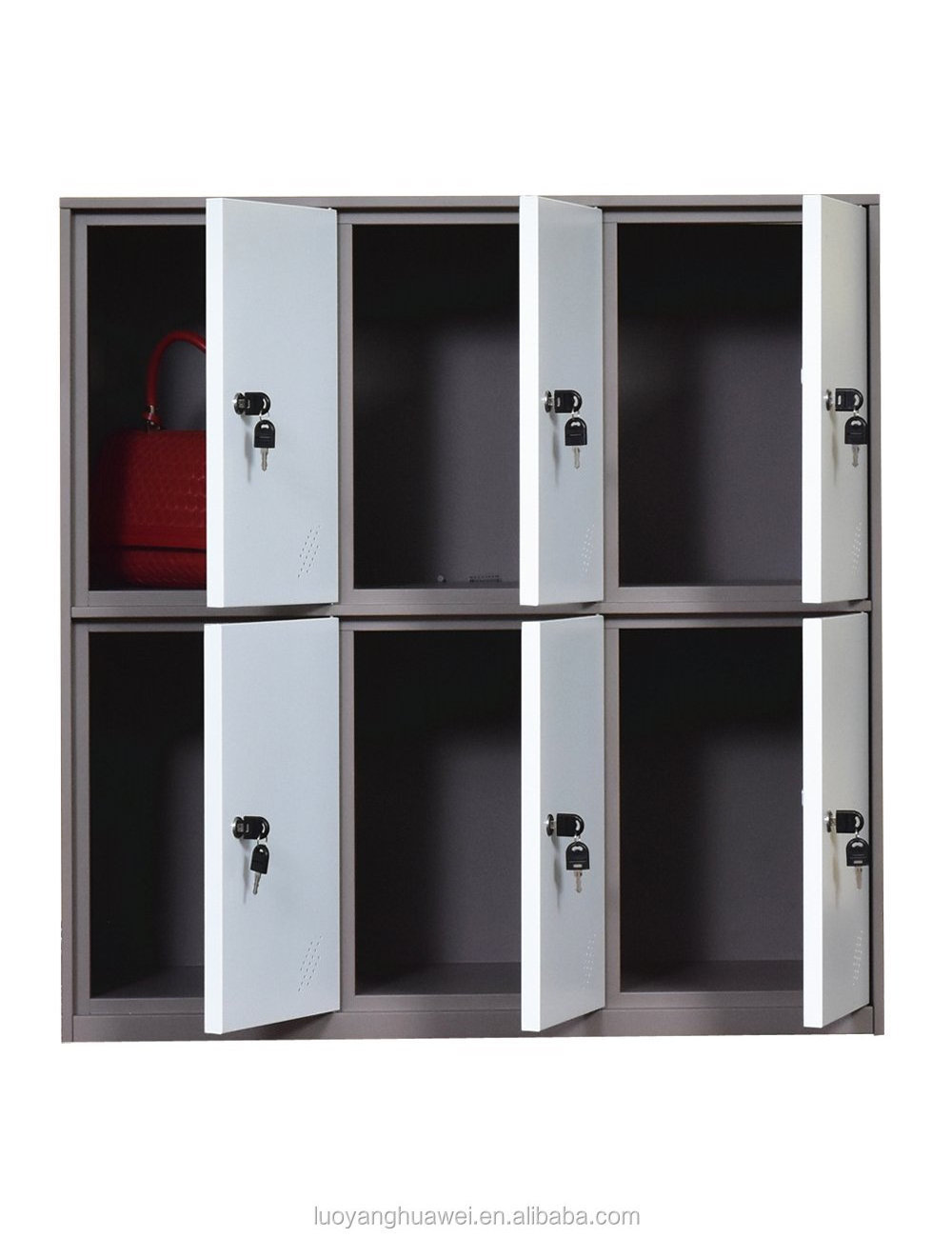 Luoyang steel cupboard mini home safe 6 doors locker school storage cabinets key lock metal lockers for toys