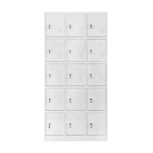 Luoyang swimming pool steel locker cabinet with key locks 5 tiers 15 doors metal school furniture gym storage lockers