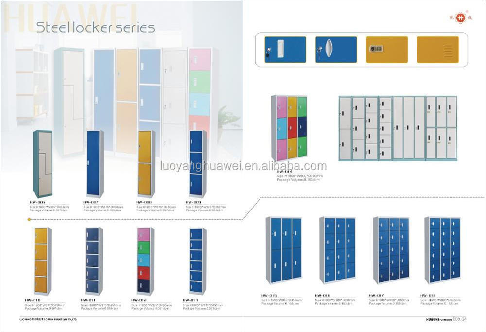 Luoyang swimming pool steel locker cabinet with key locks 5 tiers 15 doors metal school furniture gym storage lockers