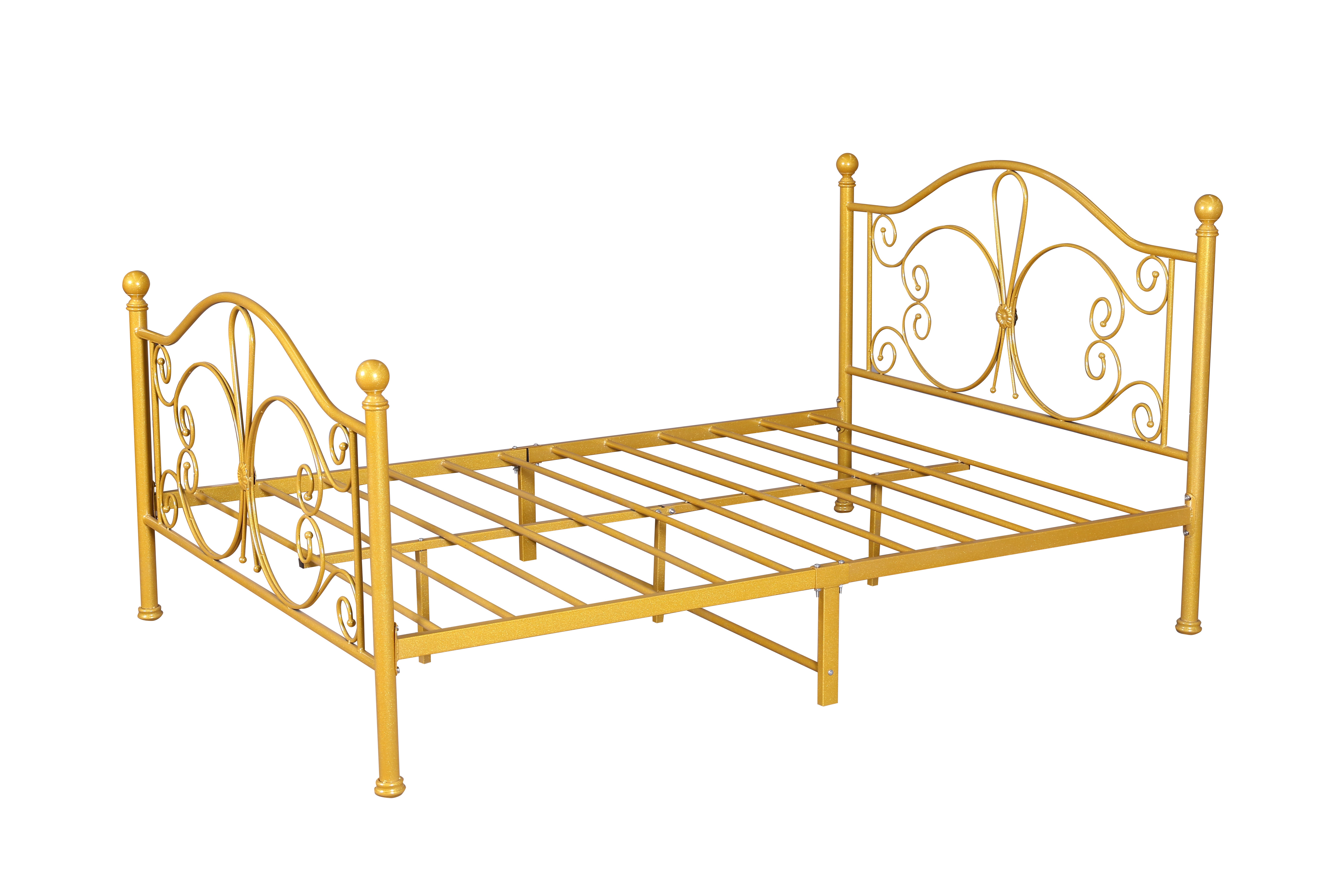 Most Popular Cheap Price Bed Frame Customized Sizes Metal Frame Metal Bed For Bedroom Furniture