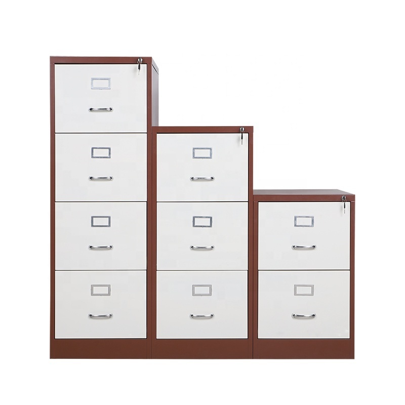 Steel office file hanging Metal Index Card 4 Drawers Filing Cabinet