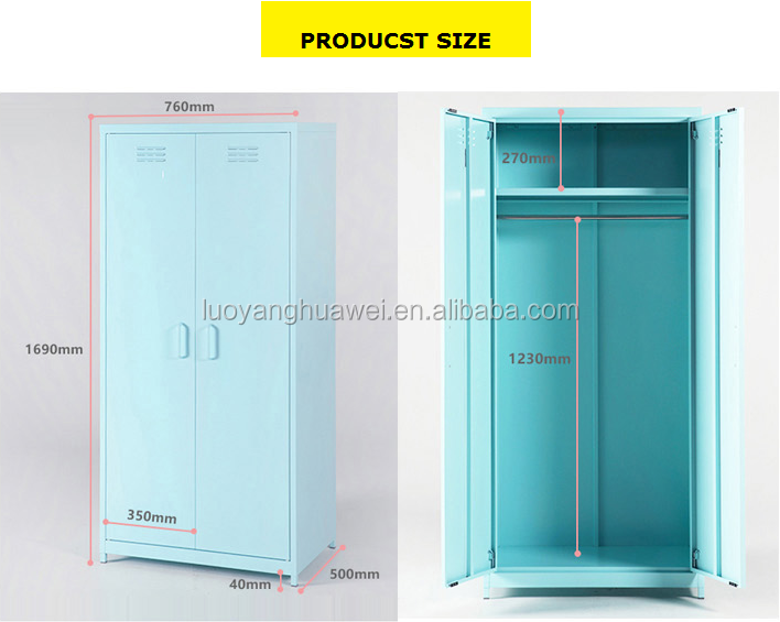 Bedroom Steel almirah metal clothes wardrobe