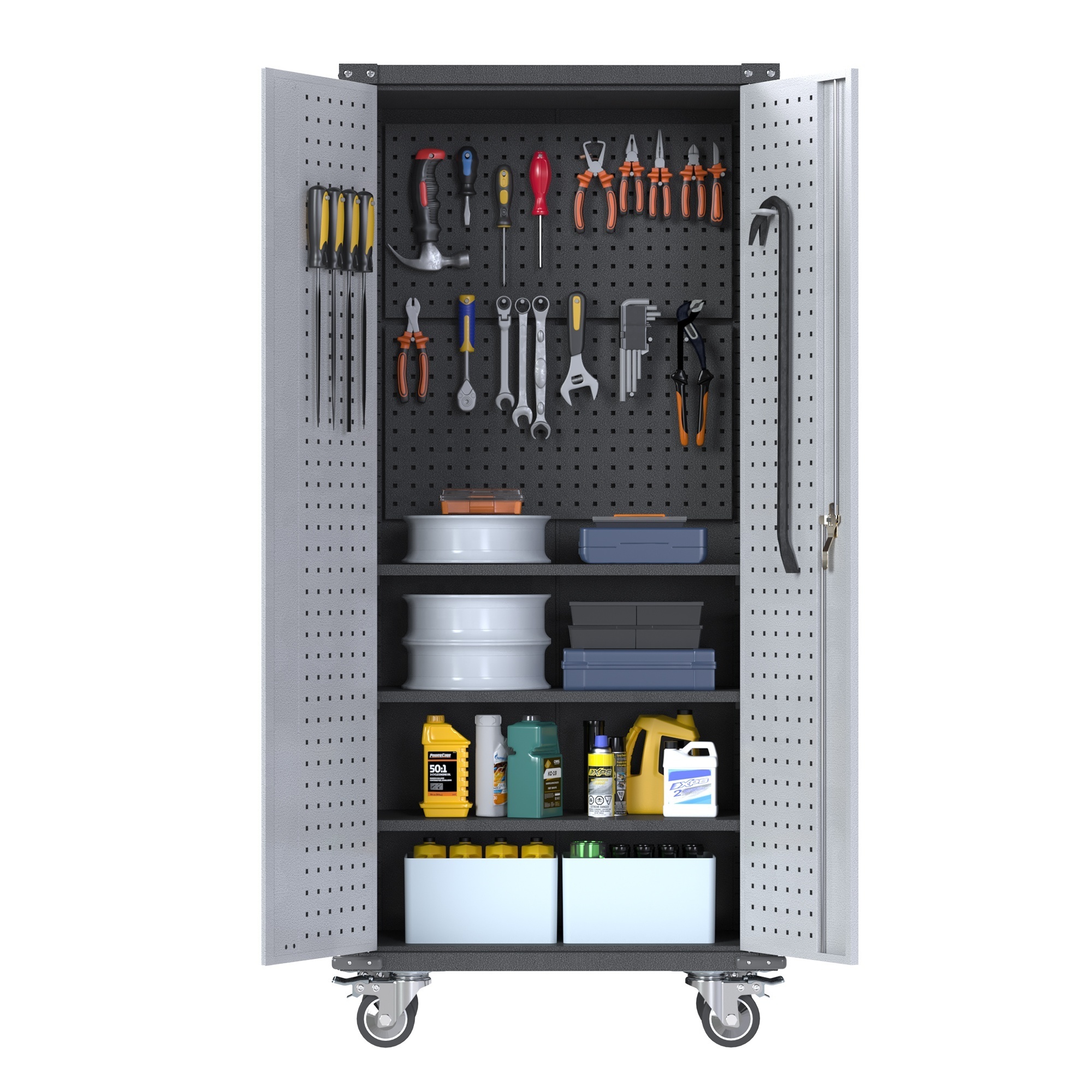 Garage Steel Cabinet Storage Systems Heavy Duty Locker Workbench Tool Cabinet