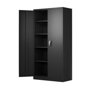 Hot Sale Office Furniture 2 Door 4 Adjustable Shelves Vertical Lockable Steel Filing Cabinet