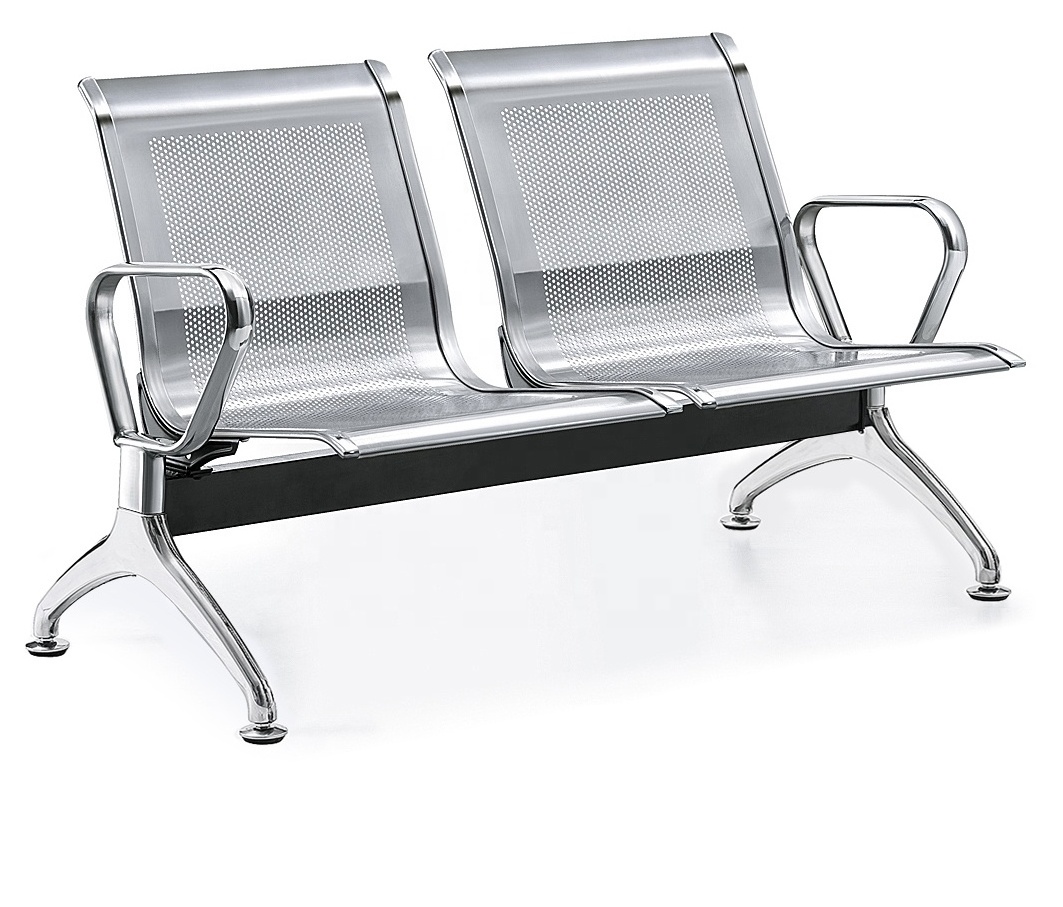 Modern Public Waiting Area Chair Stainless Steel Hospital Airport 3-seater Waiting Chair