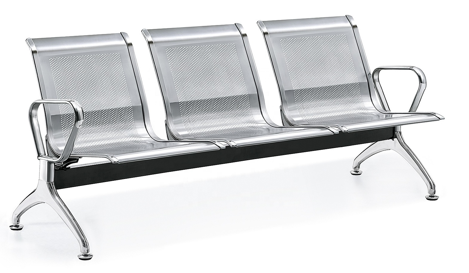 Modern Public Waiting Area Chair Stainless Steel Hospital Airport 3-seater Waiting Chair