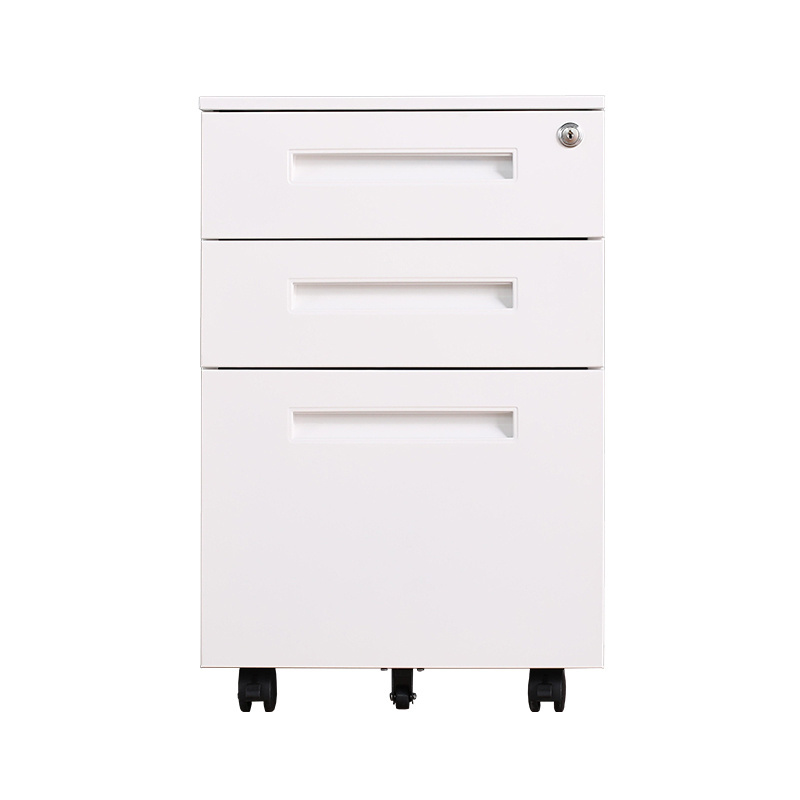 Factory Wholesale Office Furniture Mobile Pedestal 3 Drawer Metal Cabinet Steel Mobile File Pedestal Movable Filing Cabinet