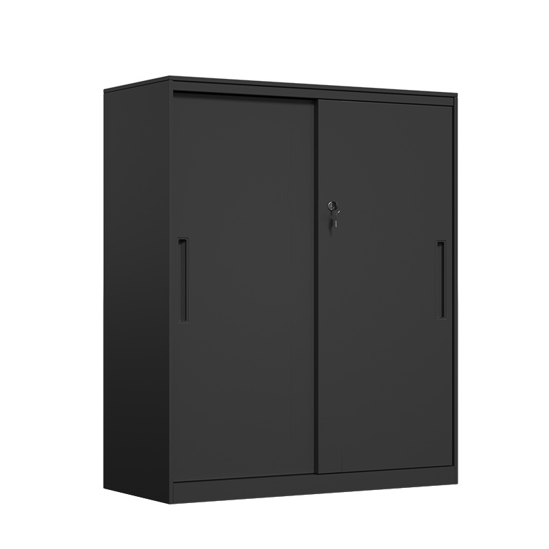 High Quality Sliding Door Office Metal 2 Door Filing Cabinet Short Steel Stationery Cupboards Small Office File Cabinets