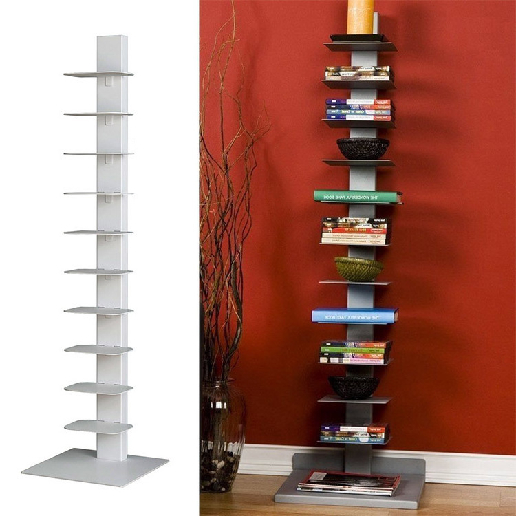 11 Shelves White West Elm Spine Bookcase Spine Vertical Bookshelf Spine Book Tower