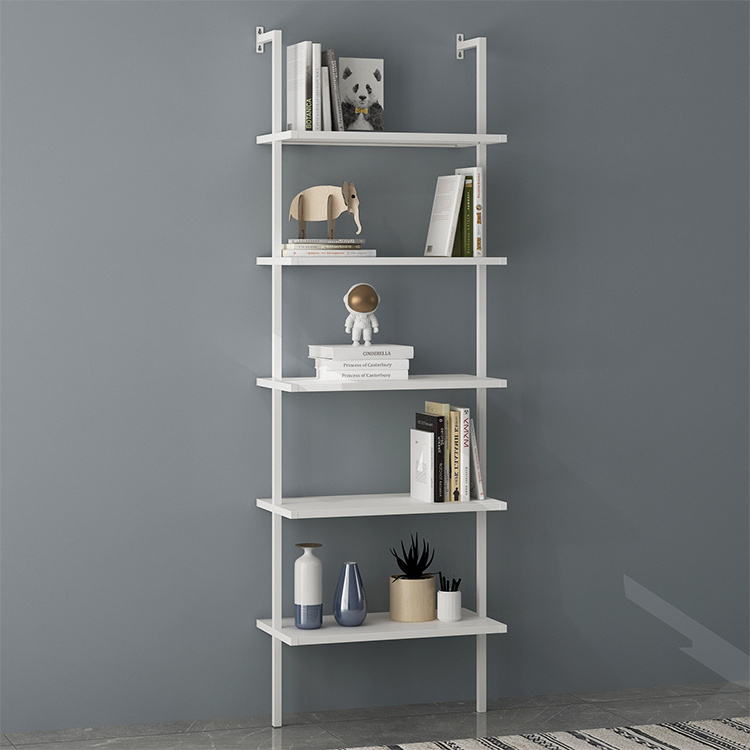 Ladder Shelving Unit 4 Tier Display Stand Book Shelf Wall Rack Cupboard