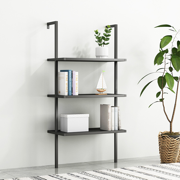 Ladder Shelving Unit 4 Tier Display Stand Book Shelf Wall Rack Cupboard