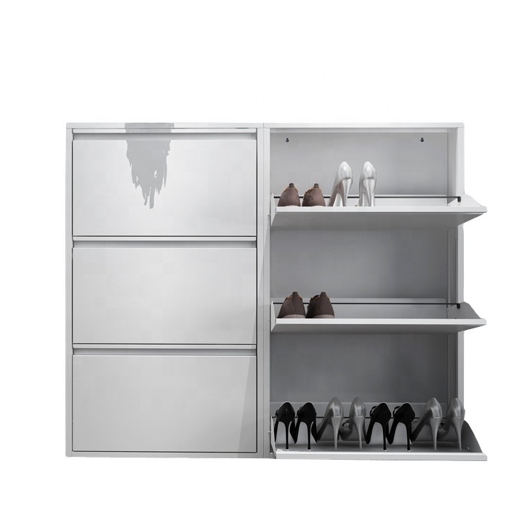 Modern Home Furniture Shoes Rack Cabinet Shoe Shelf Shoe Storage Cabinet Metal Colorful Storage 3 Drawers Cabinet For Home