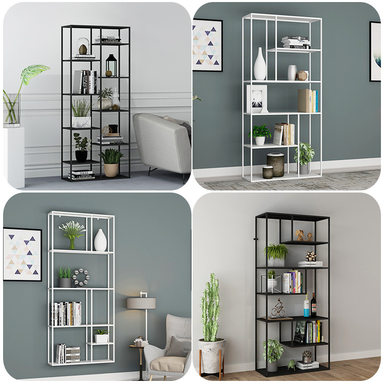 Home Decoration Assembled Portable Bookcase Simple Cube Book Shelf Creative Metal Bookshelf Display Shelf Bookacse