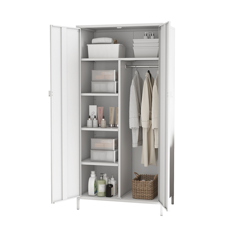 Steelite Steel Changing Room Clothes Locker Cabinet Metal Closets 2 Door Wardrobe for living room bedroom