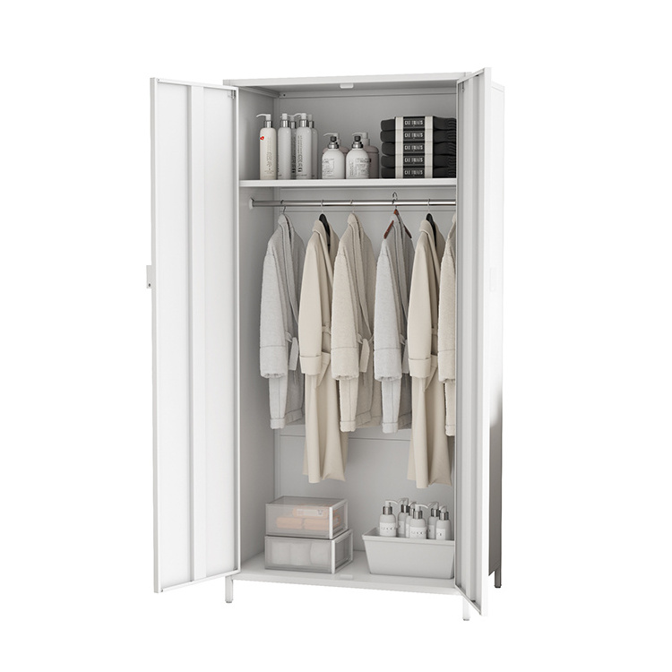 Steelite Steel Changing Room Clothes Locker Cabinet Metal Closets 2 Door Wardrobe for living room bedroom