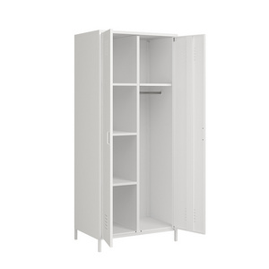 Steelite Steel Changing Room Clothes Locker Cabinet Metal Closets 2 Door Wardrobe for living room bedroom