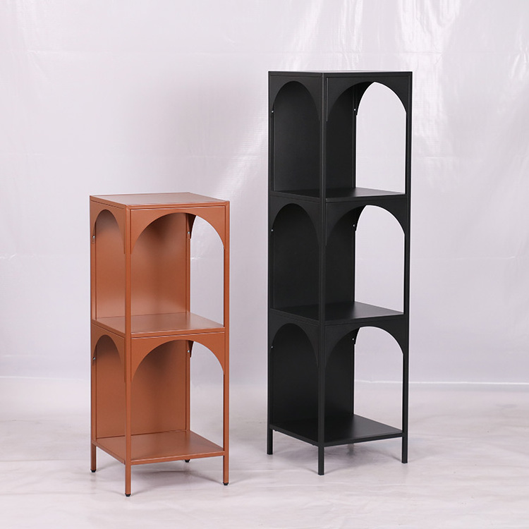 Multi-layer Space-saving Floor-standing Metal Square Cube Bookshelf Home Bookshelf Furniture Display Shelf Bookcase