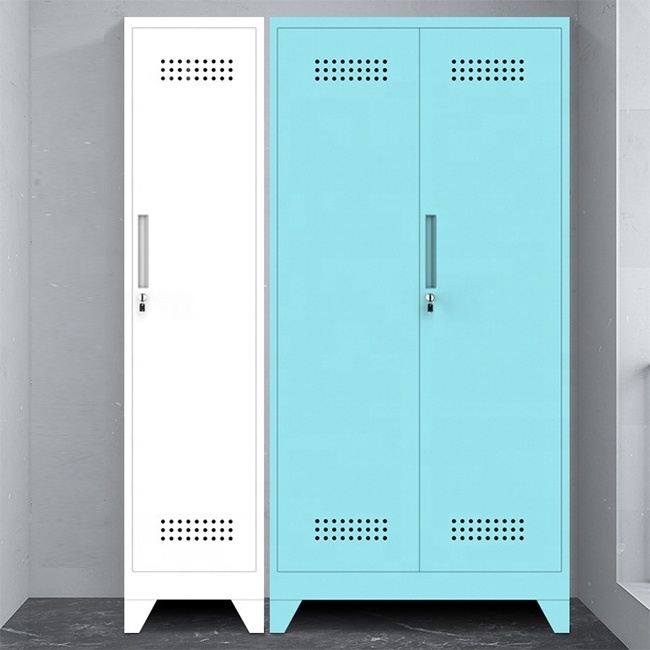 Steel cleaning cabinet with iron strap lock single - and double-door sanitary mop broom cabinet cleaning storage cabinet