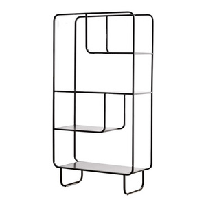 new arrival Metal Bookshelf Steel Curved Tube Book Shelves Modern Tall Thin Decoration Bookshelf Home Office Bookcase