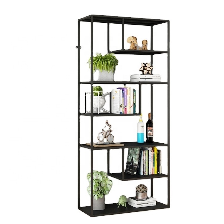 Home Decoration Assembled Portable Bookcase Simple Cube Book Shelf Creative Metal Bookshelf Display Shelf Bookacse