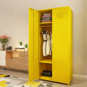 Simple Design 2 Door Steel Wardrobe Cupboard For Clothes