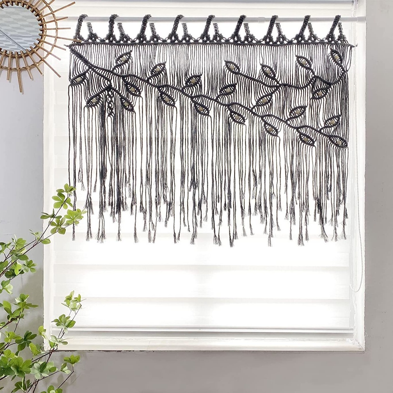 Bedroom Living Room Wall Art Handmade Macrame Wall Hanging Decor Boho Woven Tassels Tapestry