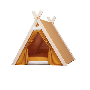 Cama Para Perro Dog Cat Outdoor Camping Accessories Pet Teepee Cat House Bed Dog Tent