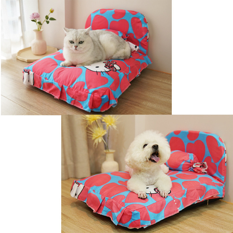 Cat Bed Wooden Luxury Big Sofa Novelty Princess House Cat Dog Pet Bed Couch