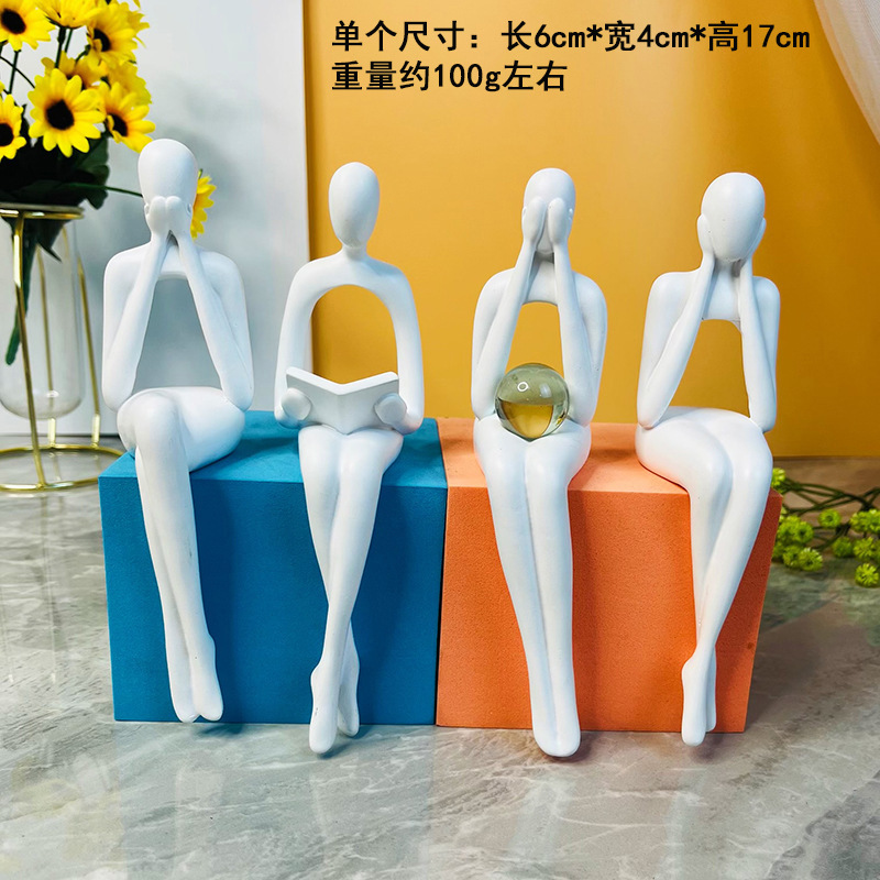 Classic Abstract Portrait Resin Crafts Modern Portrait Sculpture Statue Ornaments For Home Decor