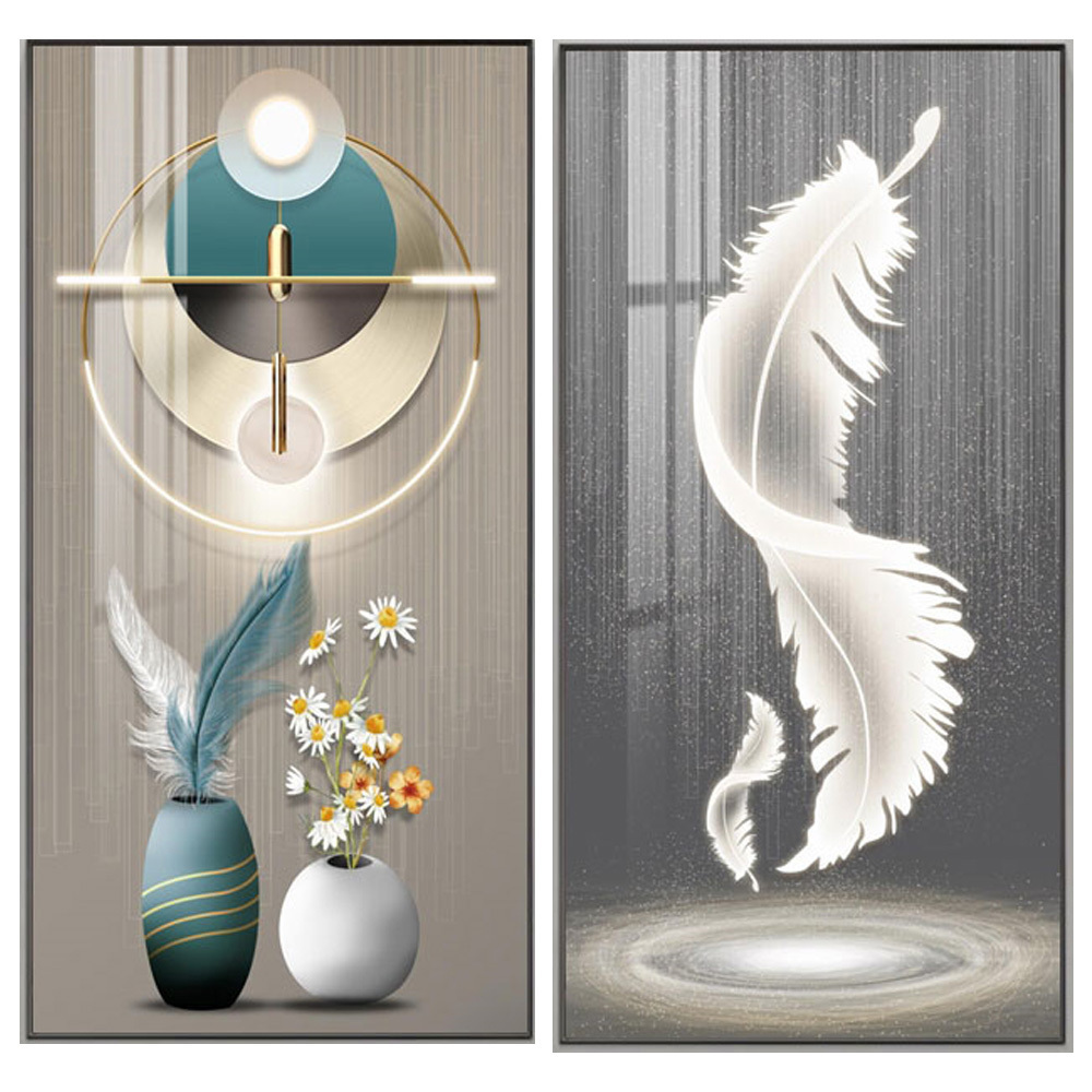 Customize 3D Effect Fish Wall Art Painting Poster Printing Abstract Crystal Porcelain Painting Wall Art For Home Decoration