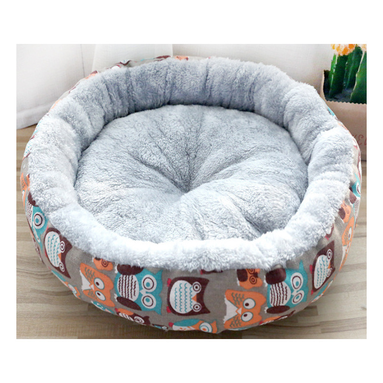 Factory Sale Cheap Dog Bed Pet Supplies Travel Plush Donut Cat Round Dog Pet Bed