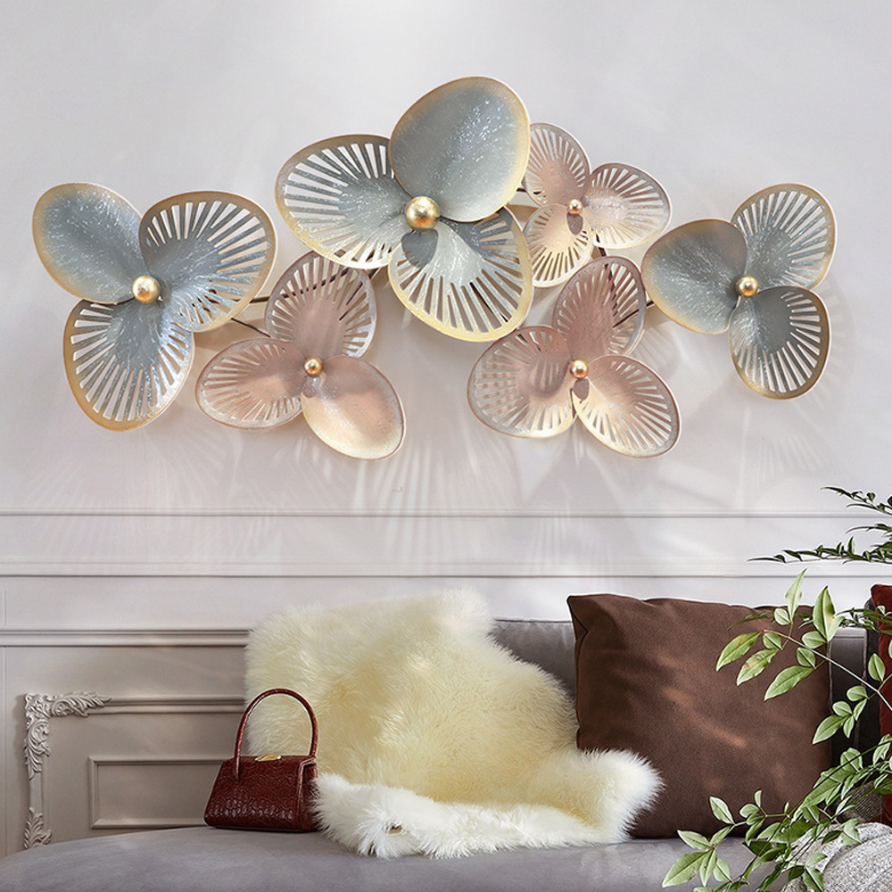 Modern Personalized Metal Wall Art Decoration Metal Flower Wall Decoration For Home Living Room