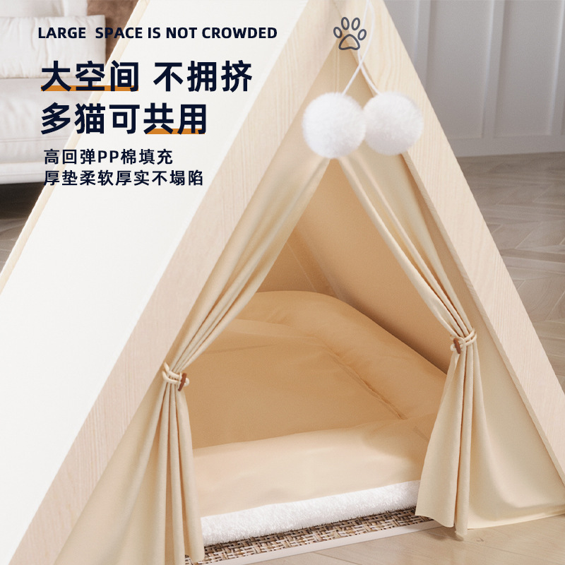 Cama Para Perro Dog Cat Outdoor Camping Accessories Pet Teepee Cat House Bed Dog Tent