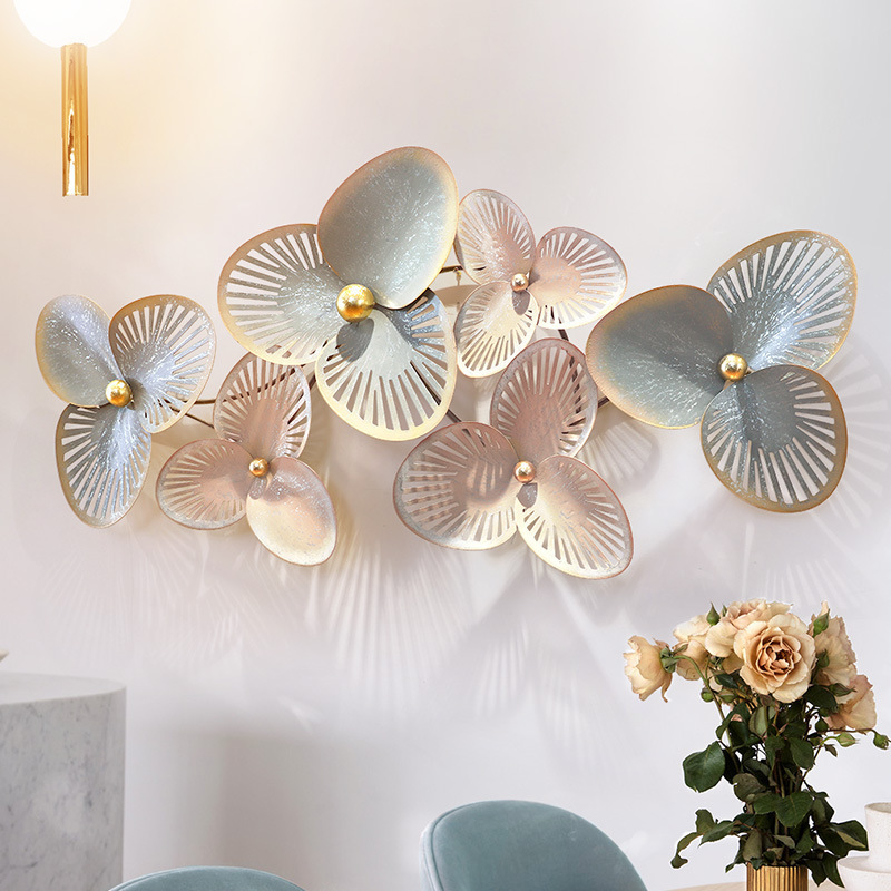 Modern Personalized Metal Wall Art Decoration Metal Flower Wall Decoration For Home Living Room