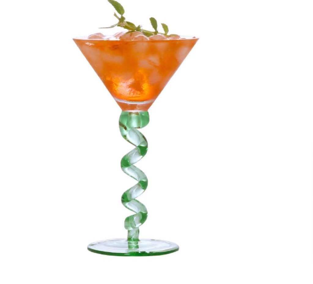 Handmade Products 200ml Creative Martini glasses with colored stem