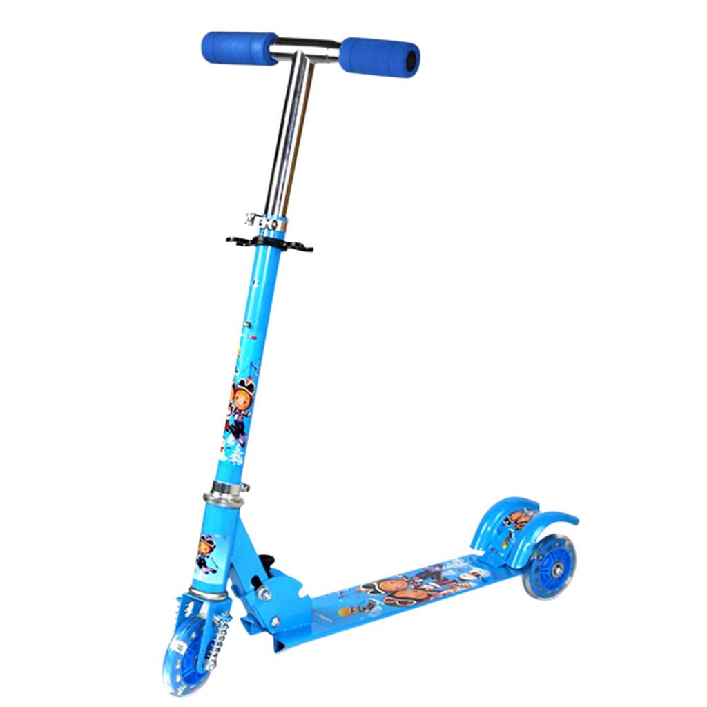 Kick Scooter For Kids 3 Wheel Scooter Led Light Up Wheels Adjustable Height Toddler Scooter