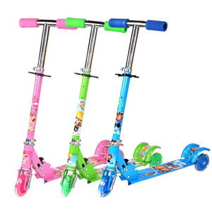 Kick Scooter For Kids 3 Wheel Scooter Led Light Up Wheels Adjustable Height Toddler Scooter