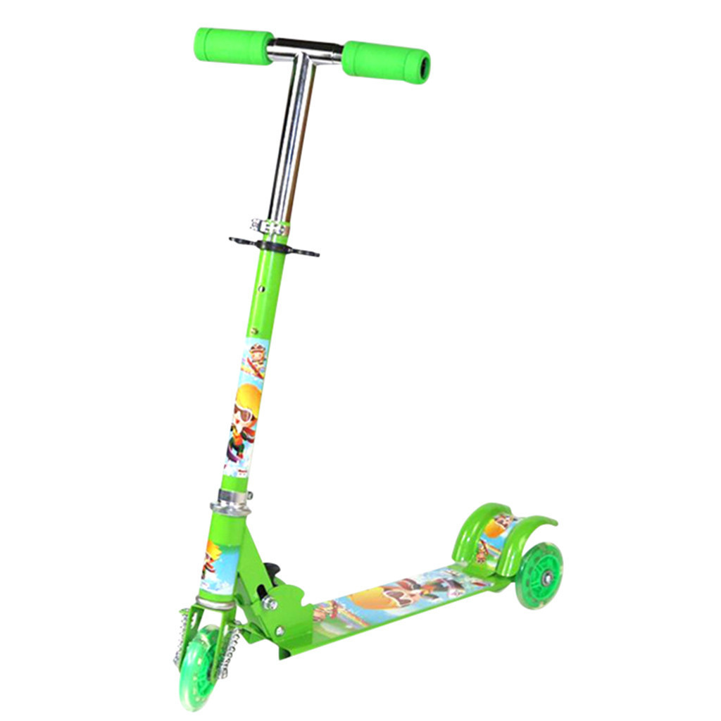 Kick Scooter For Kids 3 Wheel Scooter Led Light Up Wheels Adjustable Height Toddler Scooter