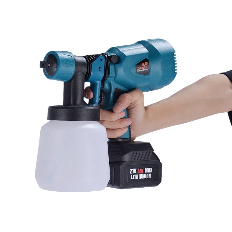 Cordless Power Tools  Paint Sprayer Gun 21V Battery 1000ML Multi Function Electric Hand Held Paint Gun Spray Gun