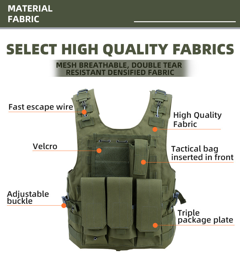 Multifunctional Tactical Gear Equipment Supplies Black Security Tactical Vest for Sale