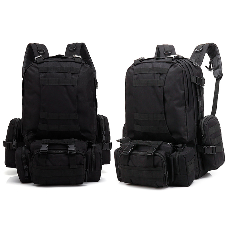 Lupu  55l Black Backpack Tactical Customized Logo Oem/odm Wear-resistant Backpack