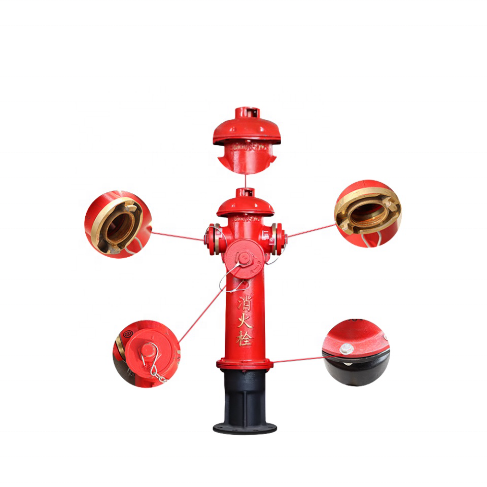 Red above Ground Hydrant for Fire Fighting Testing Equipment for Firefighting Accessories