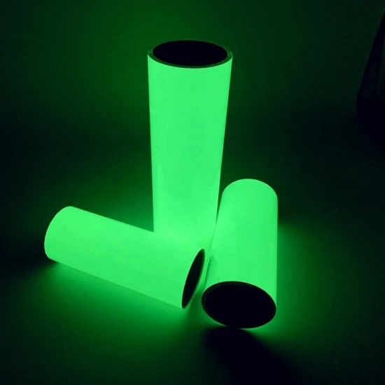 Self Adhesive Luminescent Glow In The Dark Tape Luminous Film Paper Printable Photoluminescent Sticker Vinyl Roll for Exit Signs