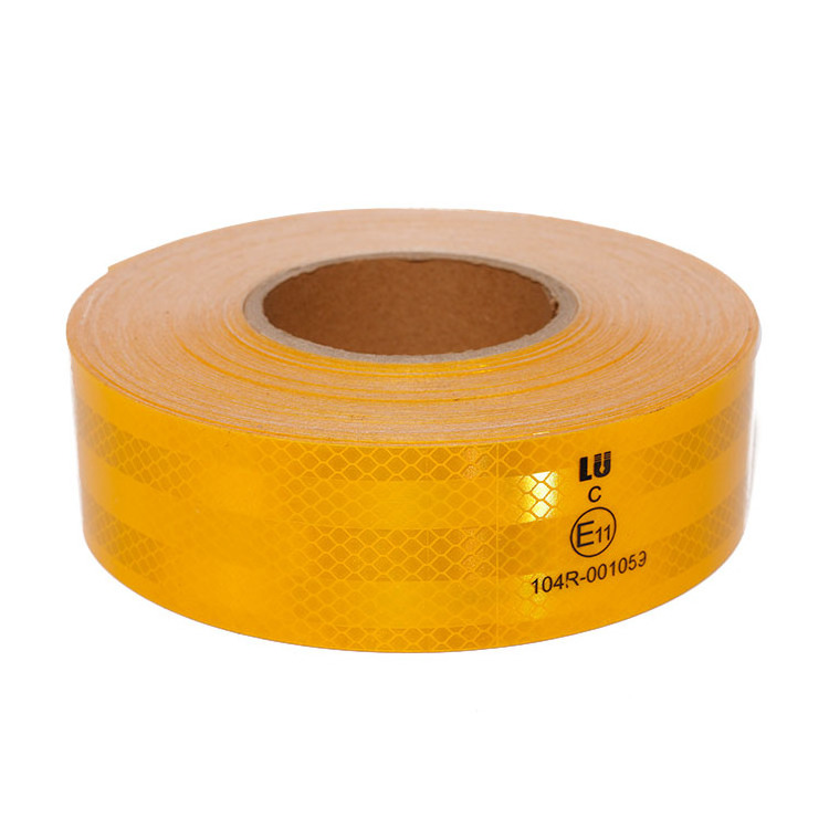 White Yellow Red ECE 104 R 104R Adhesive Prismatic Car Truck Vehicle Reflective Reflector Tape for Safety Conspicuity Markings