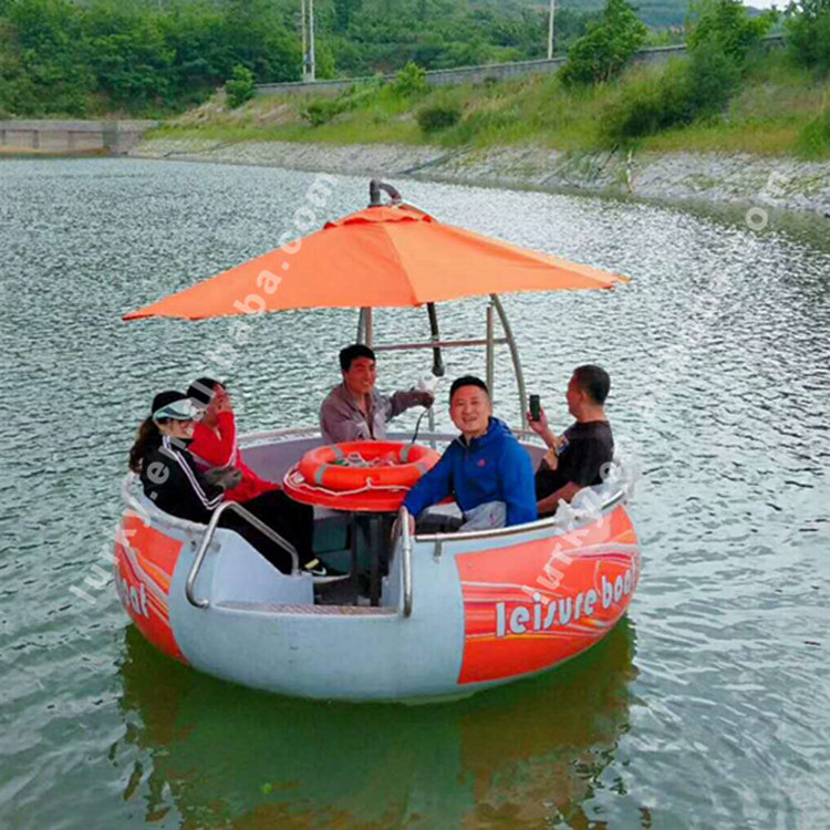 Electric round barbecue boat,grill donut boats for sale