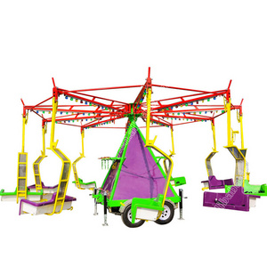 portable amusement park equipment rides trailer mounted kids Flying chair rides