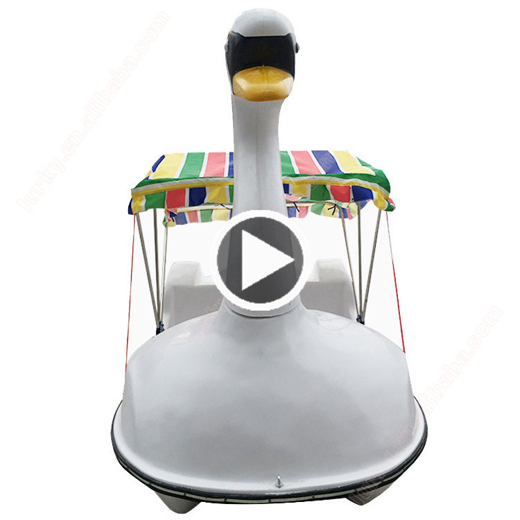 The newest pedal boat for 2 person and parked used Swan shape water pedal boat