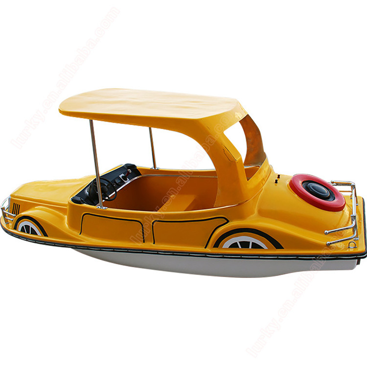 Car design water amusement play games fiberglass kids mini electric boat