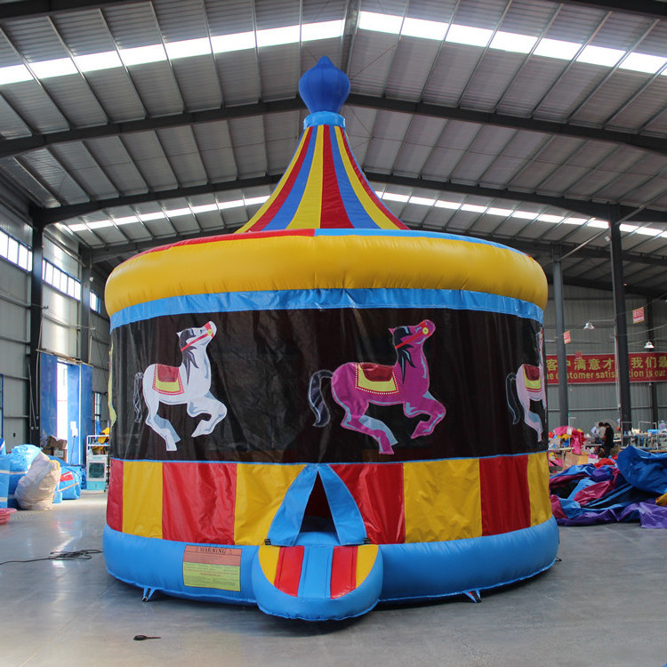 inflatable Christmas carousel bouncer inflatable castle for sale