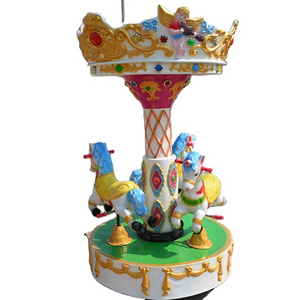 3 horse mini carousel,small merry go round  amusement park kiddie rides